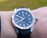 Tag Heuer Aquaracer Automatic Caliber 5 Black Dial Black Rubber Strap Watch for Men - WAY2110.FT8021 Buy Now By Tag Heuer