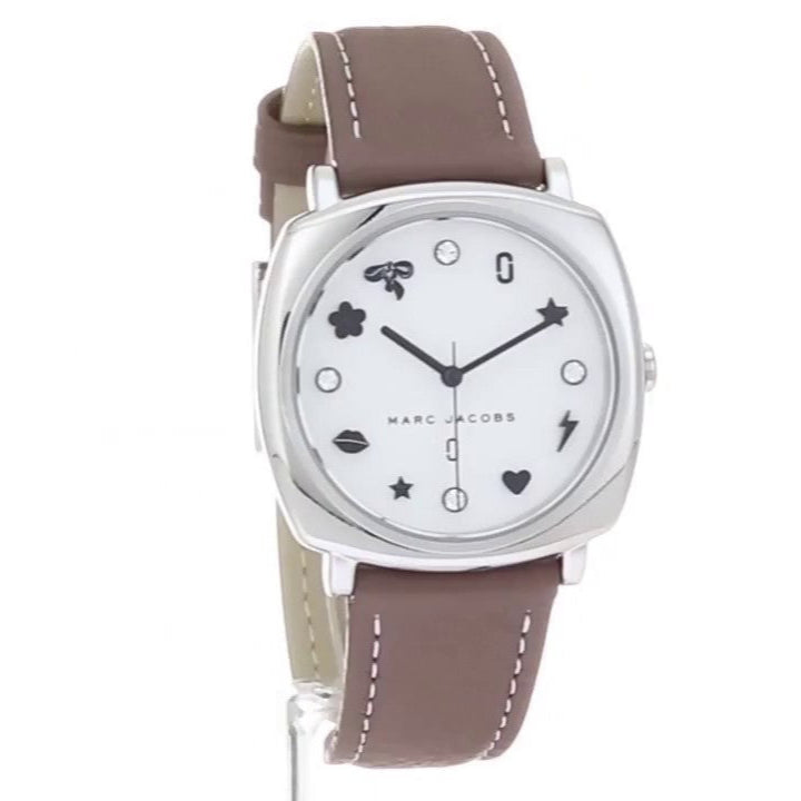 Marc Jacobs Mandy Silver Dial Brown Leather Strap Watch for Women - MJ1563 Buy Now By Marc Jacobs