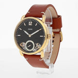 Fossil The Commuter Twist Black Dial Brown Leather Strap Watch for Men - ME1166 Buy Now By Fossil