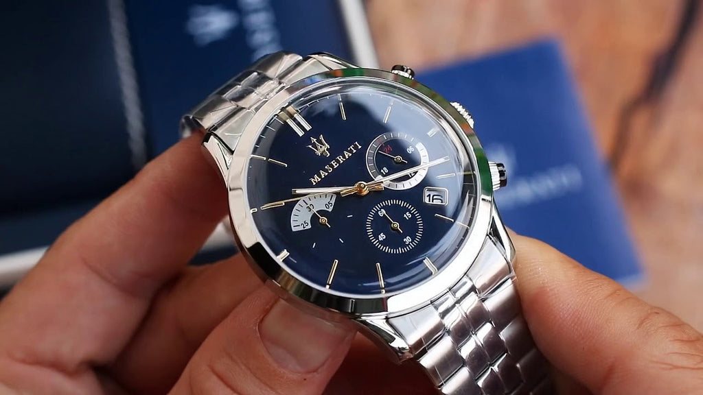 Maserati Ricordo Chronograph Blue Dial Silver Steel Strap Watch For Men - R8873633001 Buy Now By Maserati