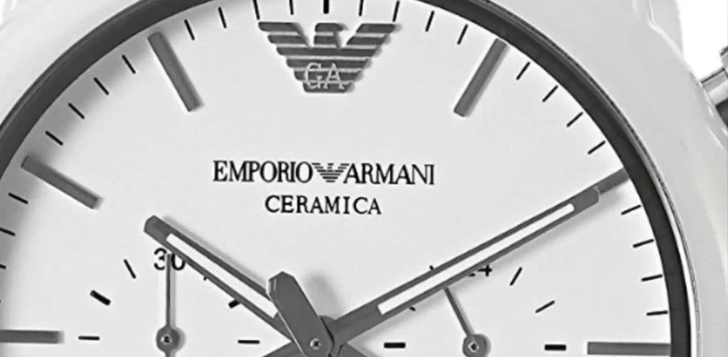 Emporio Armani Luigi Chronograph Ceramic White Dial White Ceramic Strap Watch For Men - AR1499 Buy Now By Emporio Armani