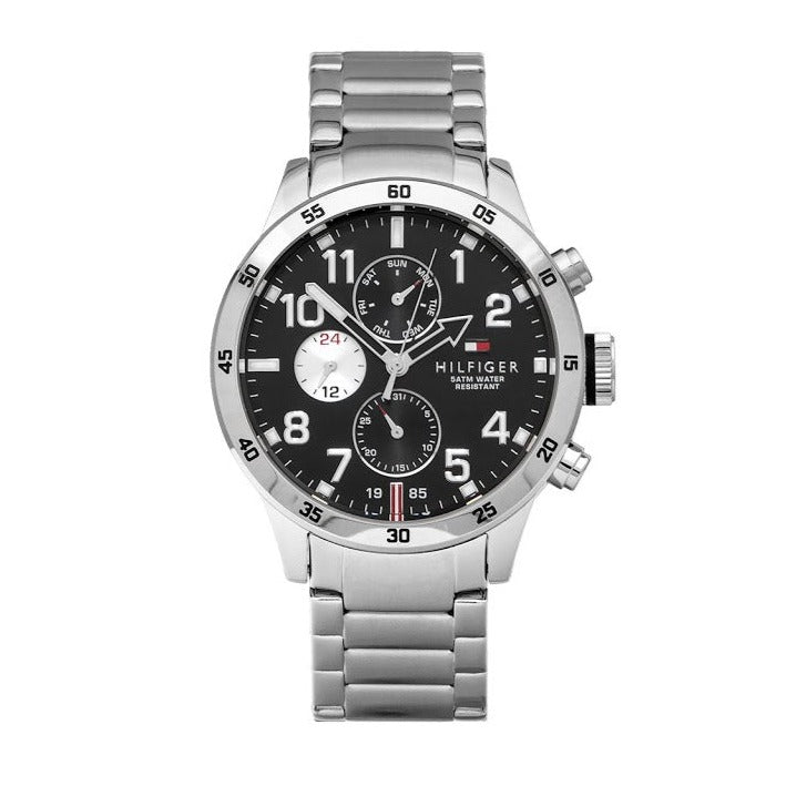 Tommy Hilfiger Cool Sport Multifunction Black Dial Silver Steel Strap Watch for Men - 1791141 Buy Now By Tommy Hilfiger