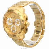 Versace Dylos Chronograph Gold Dial Gold Steel Strap Watch for Men - VQC040015 Buy Now By Versace