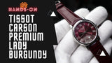 Tissot Carson Premium Lady Maroon Dial Maroon Leather Strap Watch For Women - T122.210.16.373.00 Buy Now By Tissot