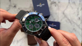 Breitling Superocean Heritage B01 Chronograph 44 Green Dial Black Mesh Bracelet Watch for Men - MB01621A1L1S1 Buy Now By Breitling