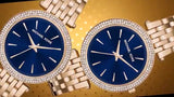 Michael Kors Darci Blue Dial Gold Steel Strap Watch for Women - MK3406 Buy Now By Michael Kors