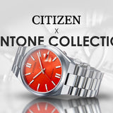 Citizen x Pantone Automatic Blazing Red Dial Silver Steel Strap Watch For Men - NJ0158-89W Buy Now By Citizen
