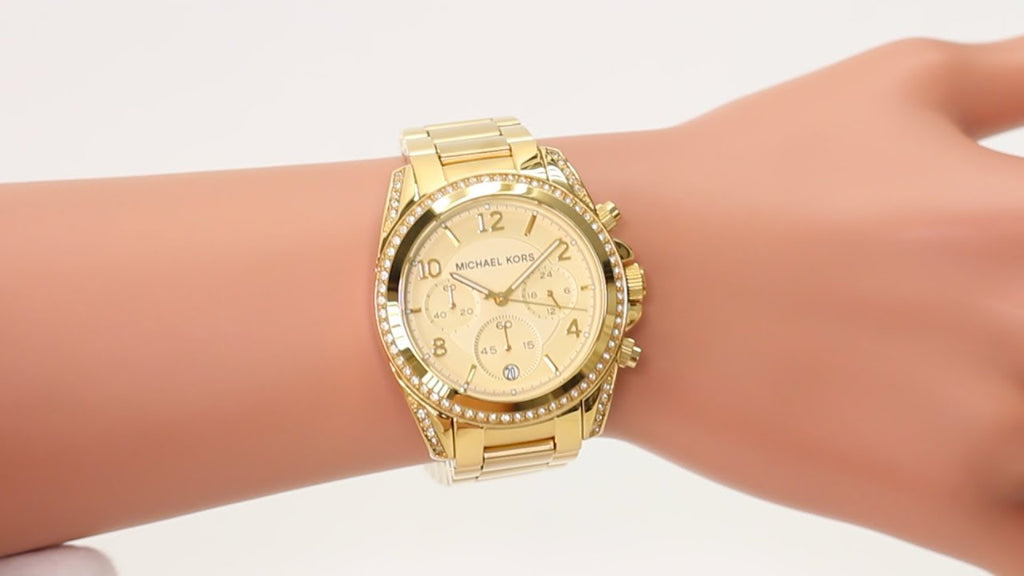 Michael Kors Runway Gold Dial Gold Steel Strap Watch for Women - MK5166 Buy Now By Michael Kors