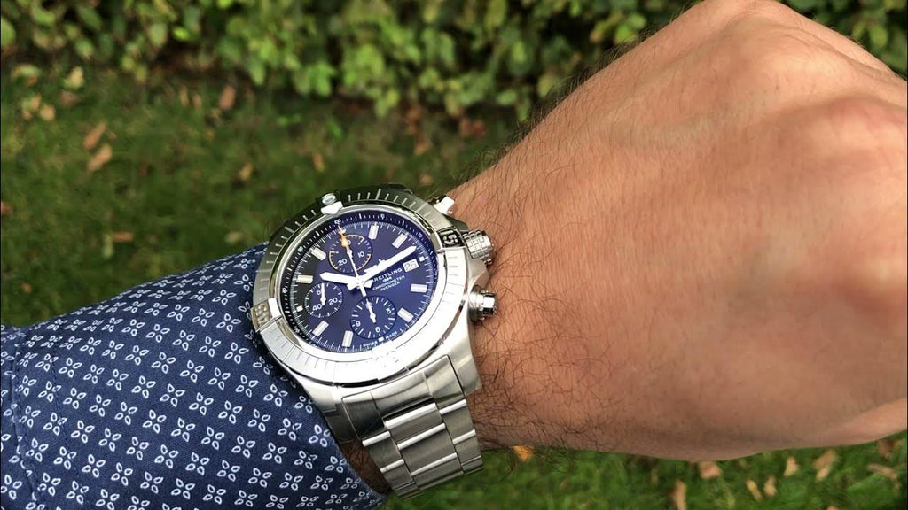 Breitling Avenger Chronograph 45mm Blue Dial Silver Steel Strap Watch for Men - A13317101C1A1 Buy Now By Breitling