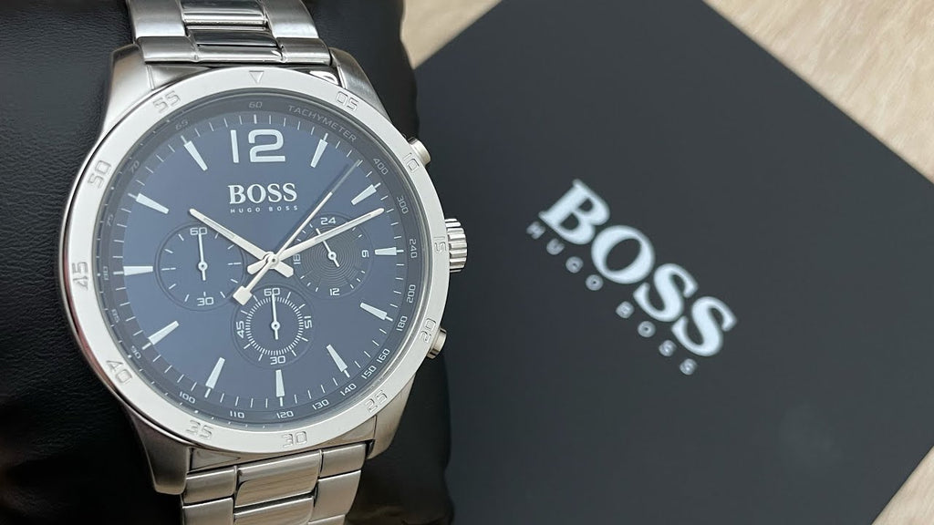 Hugo Boss Professional Chronograph Blue Dial Silver Steel Strap Watch for Men - 1513527 Buy Now By Hugo Boss