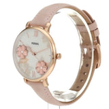 Fossil Jacqueline Three Hand Mother of Pearl Dial Pink Leather Strap Watch for Women - ES4671 Buy Now By Fossil