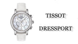 Tissot Dressport Chronograph Mother of Pearl Dial White Leather Strap Watch for Women - T050.217.17.117.00 Buy Now By Tissot