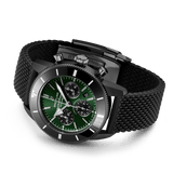 Breitling Superocean Heritage B01 Chronograph 44 Green Dial Black Mesh Bracelet Watch for Men - MB01621A1L1S1 Buy Now By Breitling