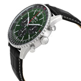 Breitling Navitimer B01 Chronograph 46 Green Dial Black Leather Strap Watch for Men - AB0137241L1P1 Buy Now By Breitling
