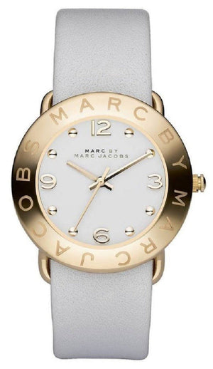 Marc Jacobs Amy White Dial White Leather Strap Watch for Women - MBM1150 Buy Now By Marc Jacobs
