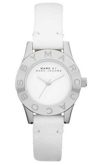 Marc Jacobs Blade White Dial White Leather Strap Watch for Women - MBM1097 Buy Now By Marc Jacobs