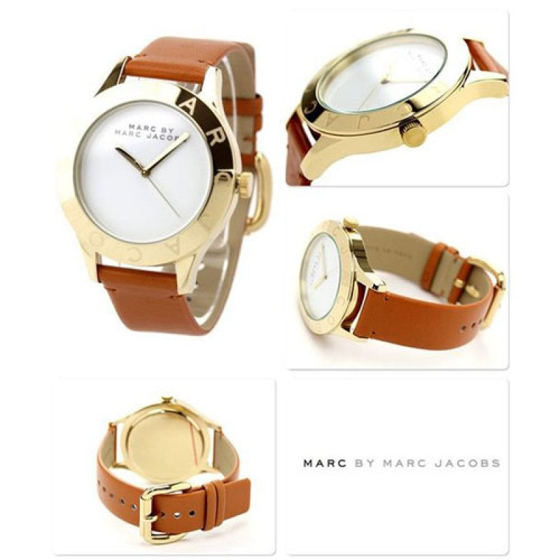 Marc Jacobs Blade White Dial Brown Leather Strap Watch for Women - MBM1218 Buy Now By Marc Jacobs