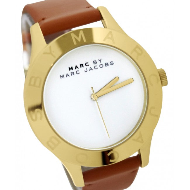 Marc Jacobs Blade White Dial Brown Leather Strap Watch for Women - MBM1218 Buy Now By Marc Jacobs