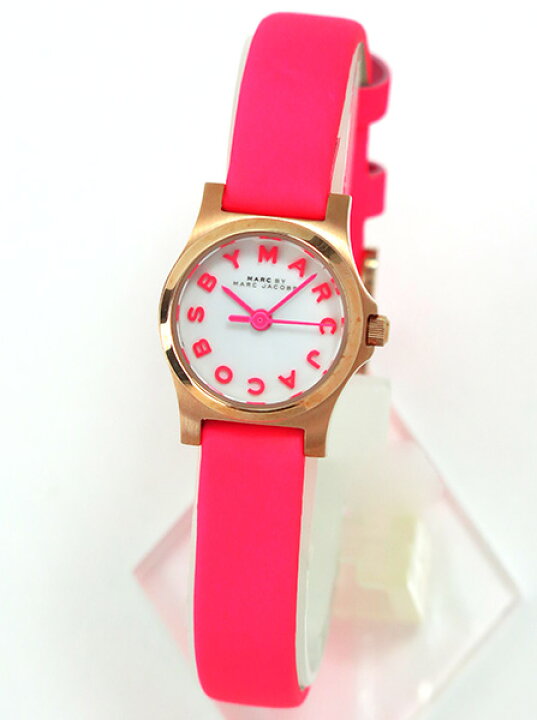Marc Jacobs Henry White Dial Pink Leather Strap Watch for Women - MBM1237 Buy Now By Marc Jacobs