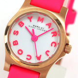 Marc Jacobs Henry White Dial Pink Leather Strap Watch for Women - MBM1237 Buy Now By Marc Jacobs