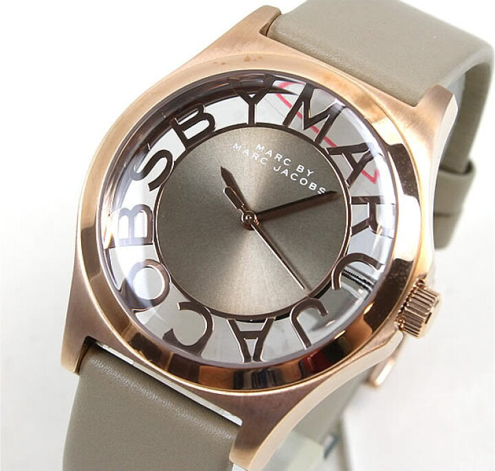 Marc Jacobs Henry Dinky Skeleton Beige Dial Beige Leather Strap Watch for Women - MBM1245 Buy Now By Marc Jacobs