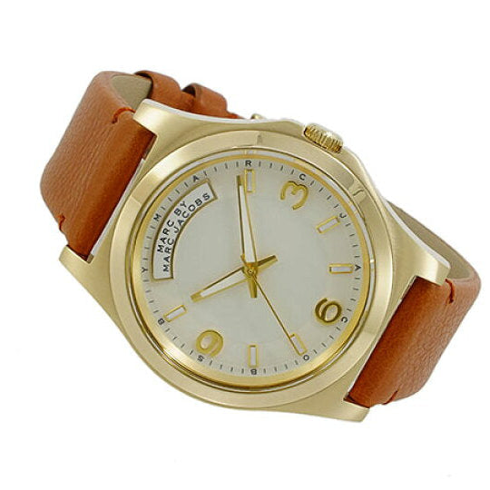 Marc Jacobs Baby Dave White Dial Brown Leather Strap Watch for Women - MBM1261 Buy Now By Marc Jacobs