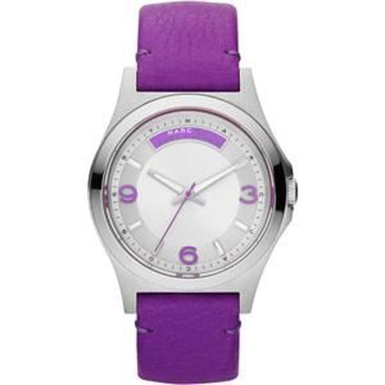 Marc Jacobs Baby Dave Silver Dial Purple Leather Strap Watch for Women - MBM1262 Buy Now By Marc Jacobs