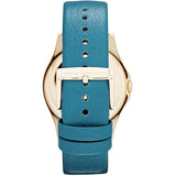 Marc Jacobs Baby Dave Gold Dial Blue Leather Strap Watch for Women - MBM1263 Buy Now By Marc Jacobs