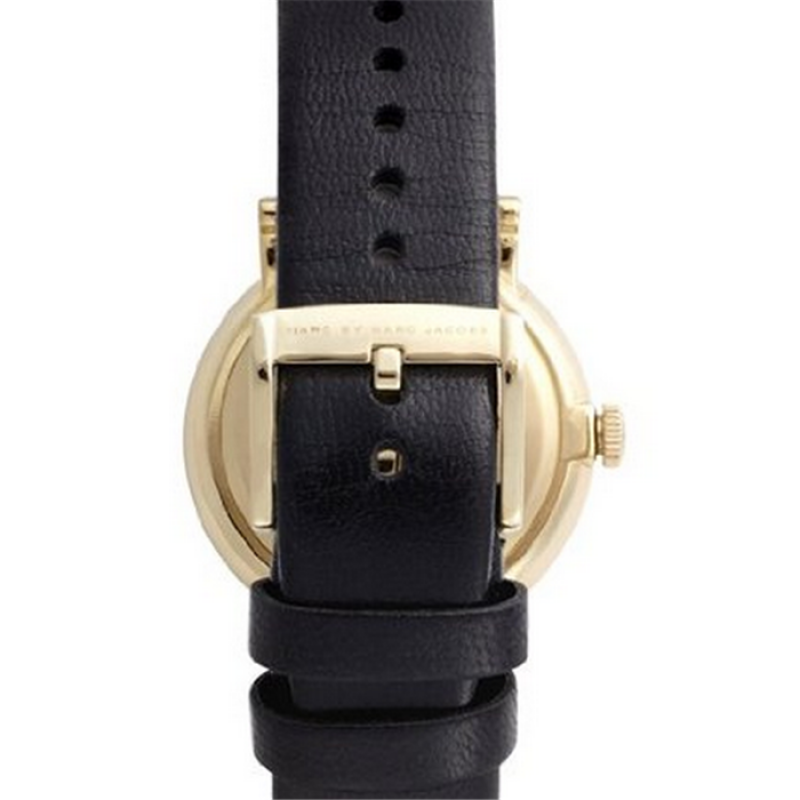 Marc Jacobs Baker Black Dial Black Leather Strap Watch for Women - MBM1269 Buy Now By Marc Jacobs