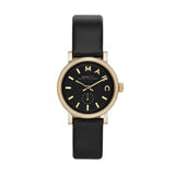 Marc Jacobs Baker Black Dial Black Leather Strap Watch for Women - MBM1273 Buy Now By Marc Jacobs