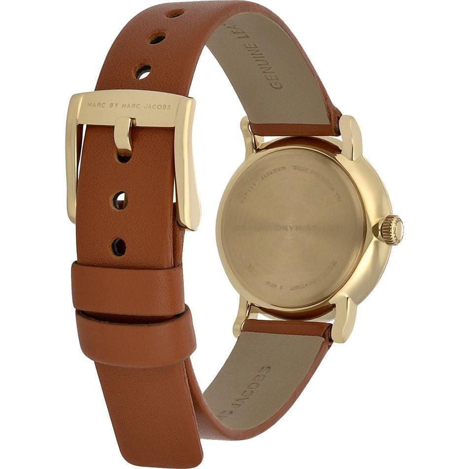 Marc Jacobs Baker White Dial Brown Leather Strap Watch for Women - MBM1317 Buy Now By Marc Jacobs