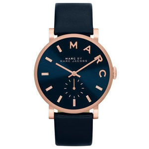 Marc Jacobs Baker Navy Blue Dial Navy Blue Leather Strap Watch for Women - MBM1329 Buy Now By Marc Jacobs