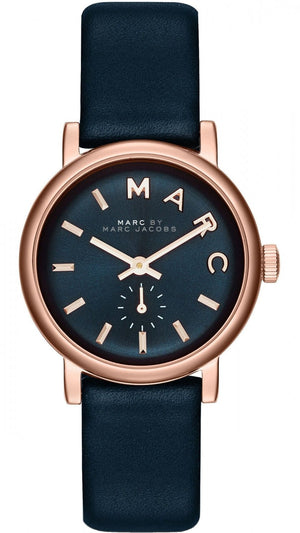 Marc Jacobs Baker Navy Blue Dial Blue Leather Strap Watch for Women - MBM1331 Buy Now By Marc Jacobs