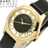Marc Jacobs Henry Skeleton Black Dial Black Leather Strap Watch for Women - MBM1340 Buy Now By Marc Jacobs