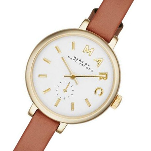 Marc Jacobs Sally White Dial Brown Leather Strap Watch for Women - MBM1351 Buy Now By Marc Jacobs