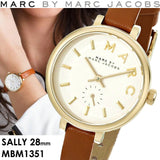 Marc Jacobs Sally White Dial Brown Leather Strap Watch for Women - MBM1351 Buy Now By Marc Jacobs
