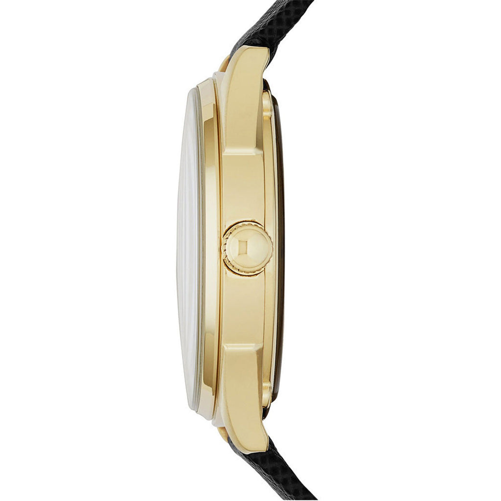 Marc Jacobs Tether Black Dial Black Leather Strap Watch for Women - MBM1376 Buy Now By Marc Jacobs