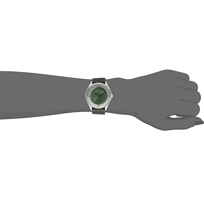 Marc Jacobs Tether Transparent Green Dial Green Leather Strap Watch for Women - MBM1378 Buy Now By Marc Jacobs