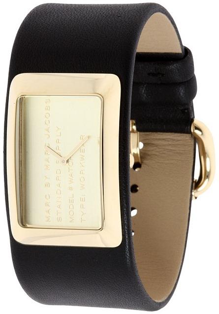 Marc Jacobs Champagne Dial Black Leather Strap Watch for Women - MBM2047 Buy Now By Marc Jacobs