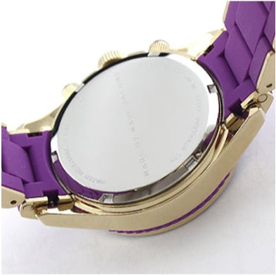 Marc Jacobs Rock Chronograph Purple Dial Purple Silicone Strap Watch for Women - MBM2549 Buy Now By Marc Jacobs