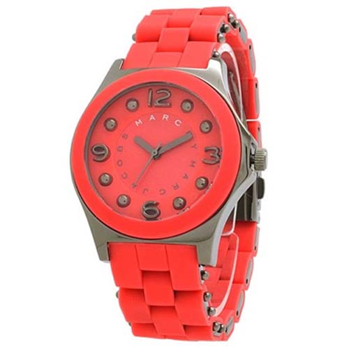 Marc Jacobs Pelly Red Dial Red Silicone Strap Watch for Women - MBM2590 Buy Now By Marc Jacobs