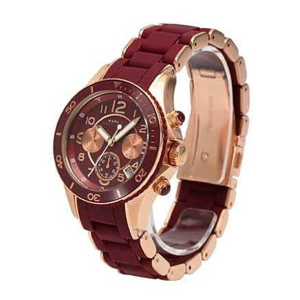 Marc Jacobs Rock Chronograph Red Dial Red Silicone Strap Watch for Women - MBM2596 Buy Now By Marc Jacobs
