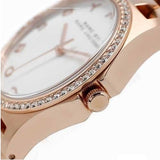 Marc Jacobs Henry Diamonds White Dial Rose Gold Steel Strap Watch for Women - MBM3079 Buy Now By Marc Jacobs