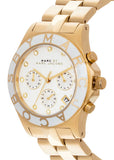 Marc Jacobs Blade Chronograph White Dial Gold Steel Strap Watch for Women - MBM3081 Buy Now By Marc Jacobs