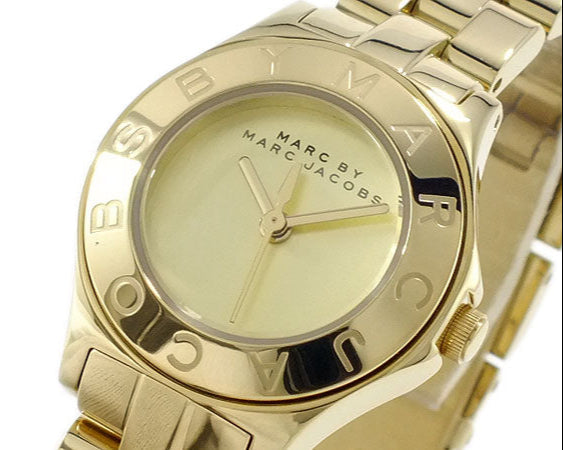 Marc Jacobs Blade Gold Dial Gold Steel Strap Watch for Women - MBM3126 Buy Now By Marc Jacobs