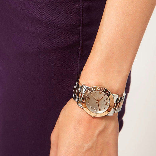 Marc Jacobs Amy Silver Dial Two Tone Steel Strap Watch for Women - MBM3194 Buy Now By Marc Jacobs