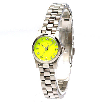 Marc Jacobs Henry Yellow Dial Silver Steel Strap Watch for Women - MBM3201 Buy Now By Marc Jacobs