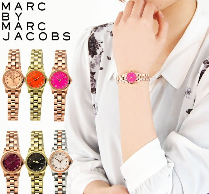 Marc Jacobs Henry Dinky Pink Dial Rose Gold Steel Strap Watch for Women - MBM3203 Buy Now By Marc Jacobs