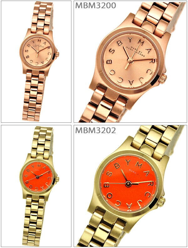 Marc Jacobs Henry Dinky Red Dial Gold Steel Strap Watch for Women - MBM3202 Buy Now By Marc Jacobs