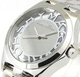 Marc Jacobs Henry Transparent Silver Dial Silver Steel Strap Watch for Women - MBM3205 Buy Now By Marc Jacobs